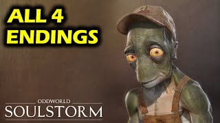 All Endings Oddworld Soulstorm Walkthrough  Worst Bad Good Best Secret Ending [upl. by Elburt650]