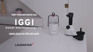 Das Sterilisieren von Fläschchen Schnullern und Babysachen mit dem IGGI DampfSterilisierungsSet [upl. by Adoree700]