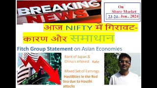 आज NIFTY में गिरावट कारण और समाधान Strategies [upl. by Udall]