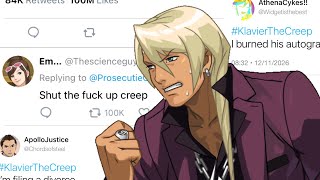 Klavier Gavin gets cancelled on Twitter [upl. by Ellehcor]