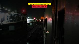 Automatic Signal Turn Red From yellow 😲 indianrailways train virals shorts trending video emu [upl. by Niloc]