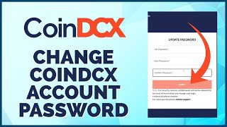 How to Change CoinDCX Account Password 2024 Update CoinDCX Password [upl. by Susann108]