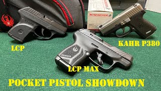 Ruger LCP vs LCP Max vs Kahr P380 [upl. by Tj]