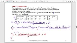 STATISTICAL TESTS F TEST [upl. by Otrepur]