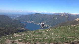 Monte PALANZONE 1436m MTB  per il Muro di Sormano  Downill dalla Vetta su Caglio Asso [upl. by Anhaj889]