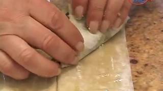 Spinach Phyllo Triangles Baklava Pistachio Phyllo Cups samiras kitchen  63 [upl. by Sicard]