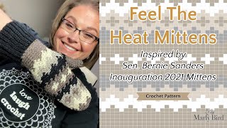 Crochet your own Bernie Sanders mittens  Feel The Heat Crochet Mittens by Marly Bird [upl. by Atsyrc]