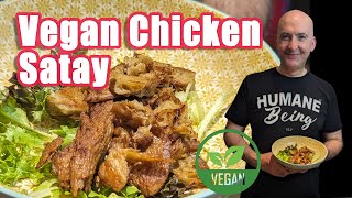 Vegan Chicken Satay  Easy Homemade Peanut Sauce [upl. by Sitsuj579]