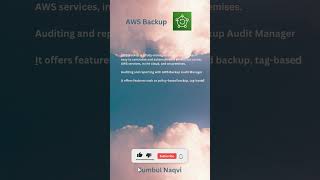 AWS Using AWS Backup aws certification exam ccp saa Backup cloudcomputing [upl. by Noevad496]