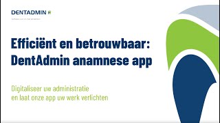 DentAdmin Anamnese App [upl. by Mingche626]