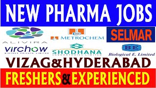 New Pharma Jobs in Telugu 2024  Latest Pharma Jobs in Vizag amp Hyderabad [upl. by Latouche]