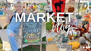 Crochet Market Vlog  what sold  what didnt amp more Putting out fall inventory [upl. by Sirraf]