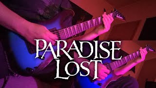 PARADISE LOST  BENEATH BROKEN EARTH COVER on my Sons Jackson Minion childrens guitar [upl. by Syhr]