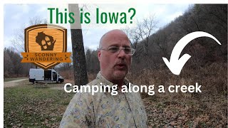 Camping along a creek in North Eastern Iowa Yellow River State Forest Little Paint Campground Tour [upl. by Ynot]