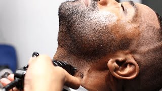 First Neck Line Beard Trim  Black Mens Beard Week 3 [upl. by Davilman]