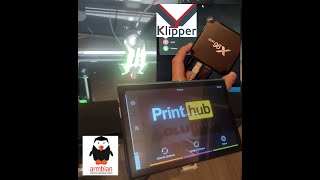 KlipperScreen on Tablet connected via USB to a TVBox with Armbian and Klipper [upl. by Gilroy840]