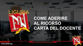 Come aderire al ricorso carta del docente 500 euro  GUIDE ANIEF [upl. by Kerge]