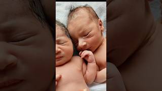 Beautiful Twin Newborn Babies AfterBirth [upl. by Berlin]