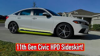 DIY HPD Side Underbody Spoiler 2023 Honda Civic 11th Gen Civic [upl. by Pontone]