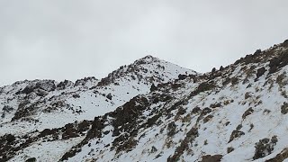 La primera nieve de minillas 2023  Atardecer y condor andino  cumbre en solitario [upl. by Leirea924]