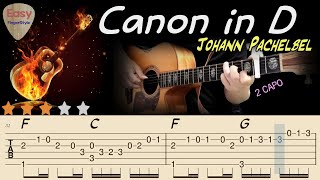 🔴Canon in D Johann Pachelbel🔴Acoustic Fingerstyle Guitar Tutorial Tabsamp Chords Easy Fingerstyle [upl. by Henrietta]