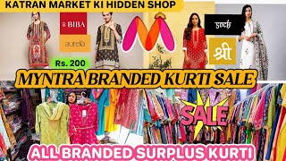 MYNTRA Branded KURTI Ki SALE  BIBA  W  SHREE  ₹200  Stock Clearance SALE  2000❌ 150 ✅ sale [upl. by Imim811]