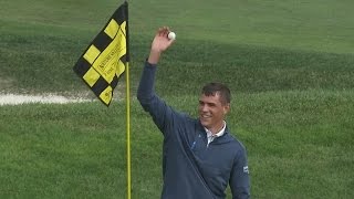 Christopher Meyers double eagles No 18 at Nature Valley First Tee Open [upl. by Xuaegram]