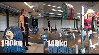 Squat Bench Deadlift training with Jonna Kettunen  Hanna Seppä [upl. by Lleihsad]