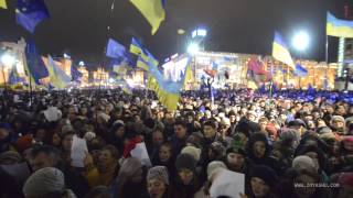 Euromaidan thousands of Ukrainians sing the Ode of Joy  Zoya Shu Video [upl. by Akinar952]