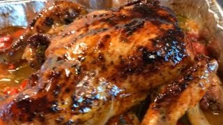 How to make a Honey Bbq Glazed Oven Roasted Chicken [upl. by Eimak]