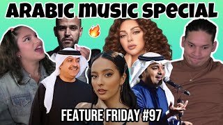 ARABIC MUSIC FOR THE FIRST TIME 😮🎵 Myriam Fares Al  Majed Abu Yousra Faouzia Mehad Hamad [upl. by Ecinev]