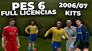 COMO INSTALAR PES 6 EN PC CON LICENCIAS Y UNIFORMES REALES DEL 200607 [upl. by Aihsoek275]