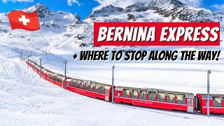 BERNINA EXPRESS  Taking a beautiful Swiss panoramic train through Graubunden  Landwasser Viaduct [upl. by Catlin]