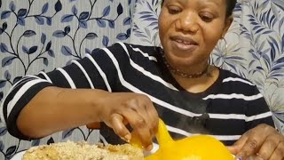 ASMR Starch With White Egusi Soup fypviral Africa Food Mukbang ❤️ [upl. by Assirim41]