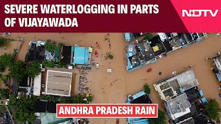 Andhra Pradesh Flood News  Andhra Pradesh Rain Severe Waterlogging In Parts Of Vijayawada [upl. by Grenier]