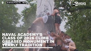 WATCH Naval Academys Class of 2027 take part in Herndon Monument Climb [upl. by Auhsohey]