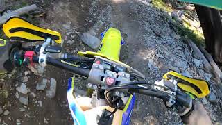 Following the Sherco up a fun rocky single track [upl. by Ennaul]