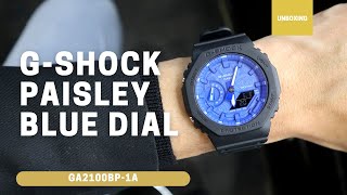 UNBOXING GSHOCK GA2100BP1A PAISLEY BLUE WATCH [upl. by Grochow584]