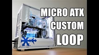 Micro ATX custom water cooling loop on the Define Mini C Part 2 of 2 [upl. by Ahsinirt]