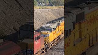 UP 4649 trails third on CPKC 231 shorts trains unionpacificrailroad cpkc [upl. by Scheer]