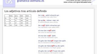 Aprender alemán Adjetivos precedidos por el artículo definido [upl. by Tarttan]