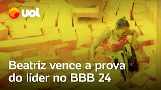 BBB 24 Davi desiste e Beatriz é a 12ª Líder após 15h de disputa [upl. by Wolsniw691]