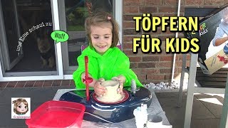 TÖPFERN FÜR KINDER 🎨 Unsere kleine Töpferwerkstatt ⚱️ 5Jährige töpfert zum 1 Mal  Color Kids [upl. by Rennoc892]