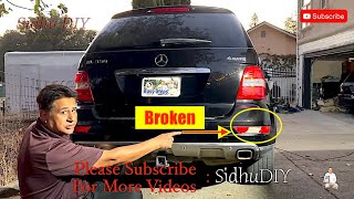 How To Change Broken Mercedes Rear Bumper Reflectors  ML350 How To Remove and Install Side Markers [upl. by Annelise586]