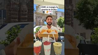 COME MANGIARE LA GRANITA SICILIANA PT1 granita palermo sicilia [upl. by Ahsropal]