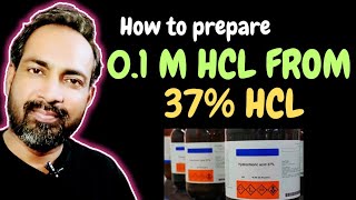 HOW TO PREPARE 01M HCL FROM COMMERCIAL 37 HCL [upl. by Monson740]