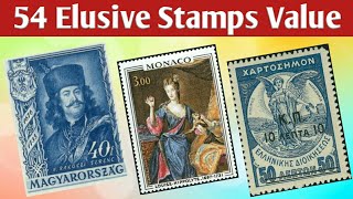 Elusive Stamps Worth Money  World Philately  54 Old Postage Stamps Value [upl. by Anniahs]