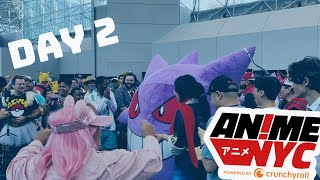 GIANT GENGAR AT THE POKEMON COSPLAY MEETUP ANIME NYC 2024 VLOG DAY 2 [upl. by Hgalehs]