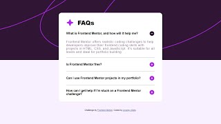 FAQ accordion  Html CSS and JavaScript [upl. by Ahseym]