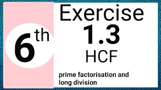 exercise 13 math class 6 ptb HCF  Waseem academy [upl. by Huang]